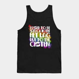 Stuck In Het Lag Rainbow Tank Top